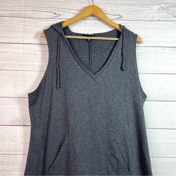 Torrid Gray Sleeveless French Terry Hoodie Dress Size 1X - Picture 5 of 10